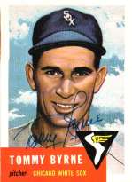 Autographed TOMMY BYRNE 1953 Topps Archives Card