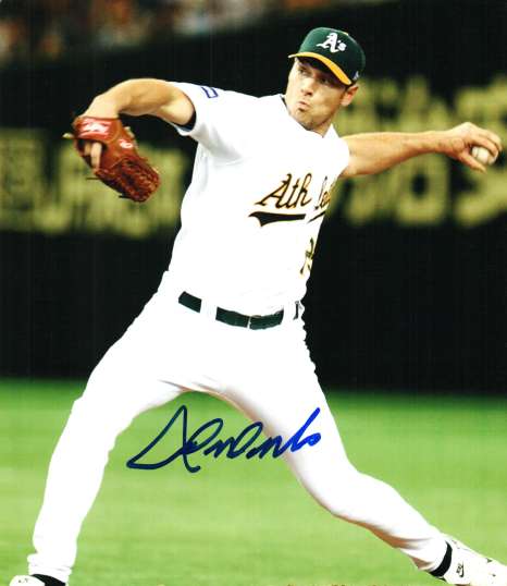 AUTOGRAPHED  photo LENNY DINARDO Oakland A's