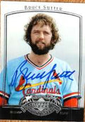 Autographed BRUCE SUTTER 2005 Upper Deck past Time Pennants Card