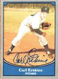 Autographed CARL ERSKINE Brooklyn Dodgers 1990 Pacific Legends Card