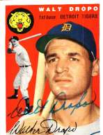 Autographed WALT DROPO 1954 Topps Archive card