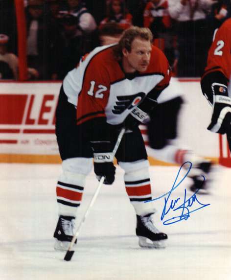 Autographed  TIM KERR photo - Philadelphia Flyers