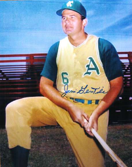 AUTOGRAPHED JIM GENTILE 8X10 Kansas City A's Photo