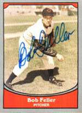 Signed BOB FELLER Cleveland Indians 1990 Pacific Legends Card