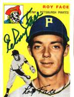 Autographed ROY FACE 1954 Topps Archive card