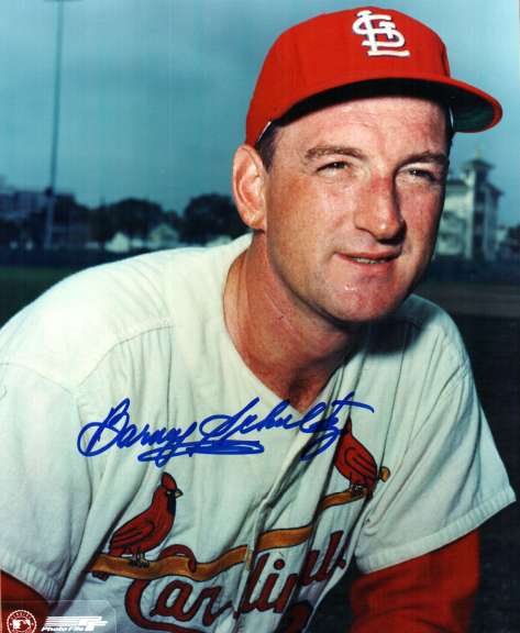 AUTOGRAPHED BARNEY SCHULTZ St. Louis Cardinals photo