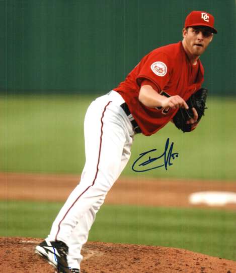 Autographed GARRETT MOCK Washington Nationals Photo