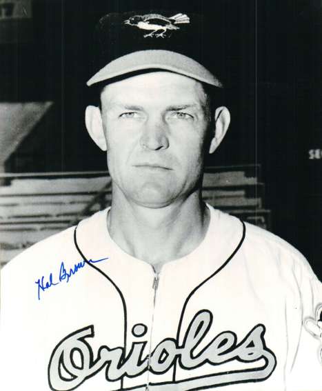 AUTOGRAPHED HAL BROWN 8x10 Baltimore Orioles photo