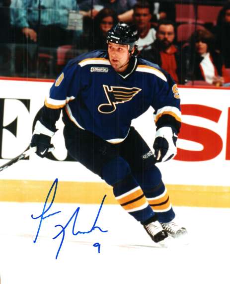 Autographed TYSON NASH 8X10  St. Louis Blues Photo