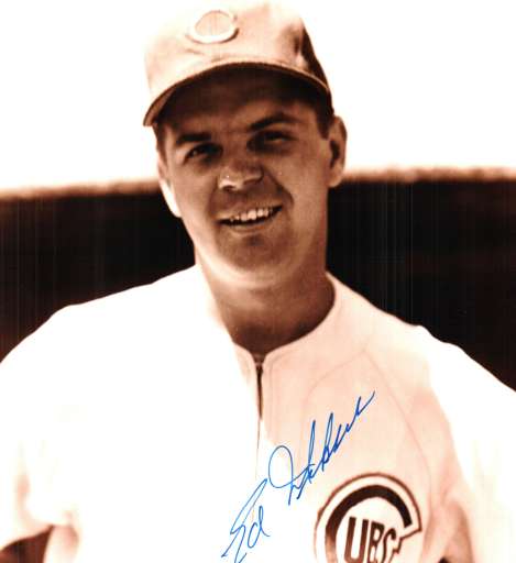 AUTOGRAPHED ED MIKSIS Chicago Cubs Photo