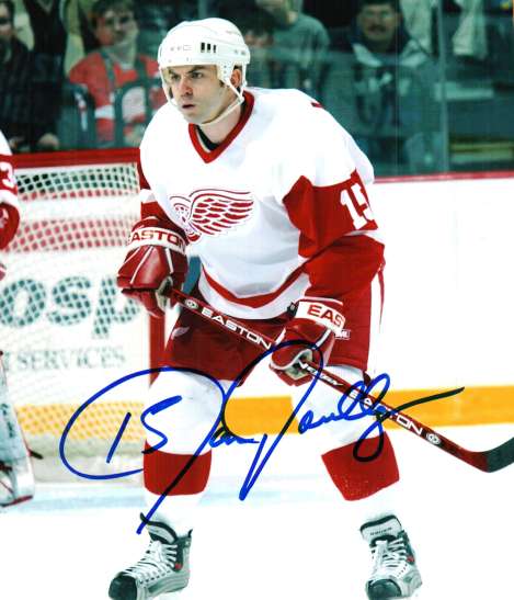 Autographed JASON WOOLLEY Detroit Red Wings Photo