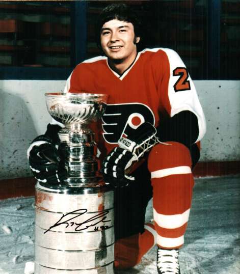 Autographed REGGIE LEACH photo - Philadelphia Flyers