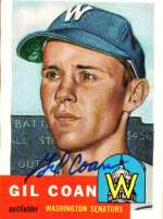 Autographed GIL COAN 1953 Topps Archives Card