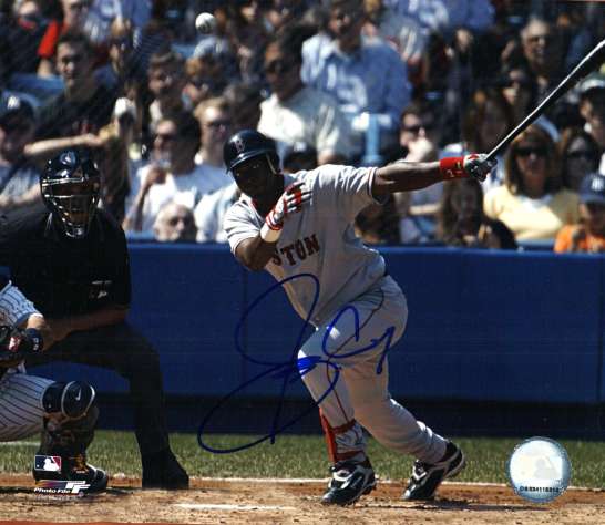 AUTOGRAPHED EDGAR RENTERIA  Boston Red Sox photo