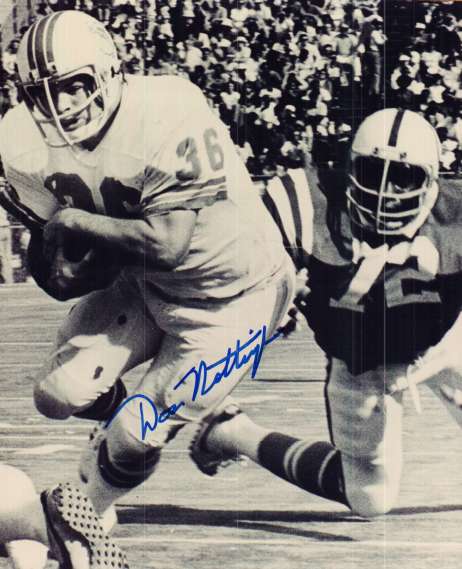 Autographed DON NOTTINGHAM  Miami Dolphins  photo