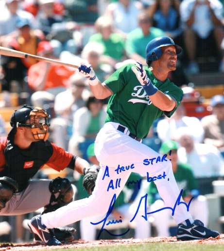 AUTOGRAPHED LUIS GONZALEZ Los Angeles Dodgers photo