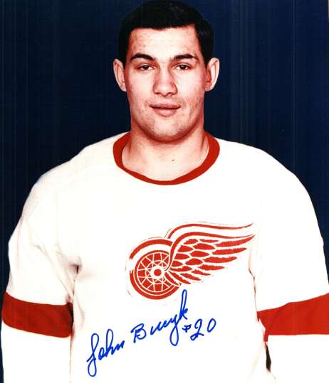 Autographed JOHNNY BUCYK 8X10 Detroit Red Wings Photo