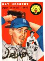 Autographed RAY HERBERT 1954 Topps Archive card