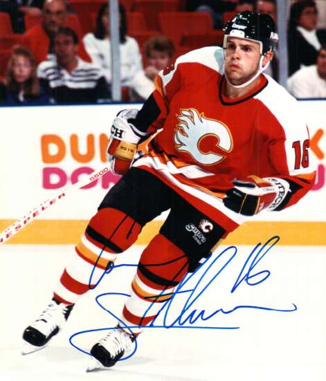 Autographed CORY STILLMAN Calgary Flames Photo