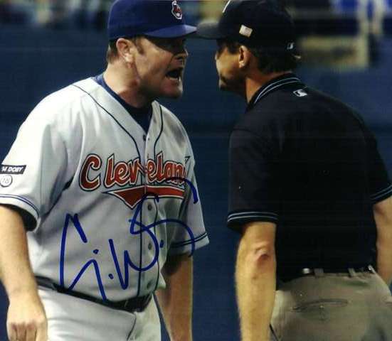 AUTOGRAPHED ERIC WEDGE 8X10 Cleveland Indians Photo