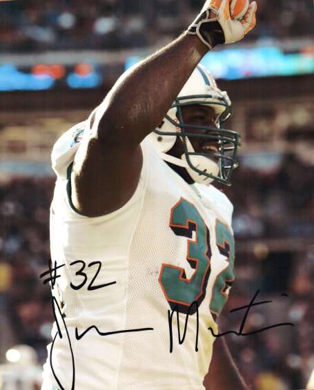 Autographed JAMAR MARTIN  Miami Dolphins  photo