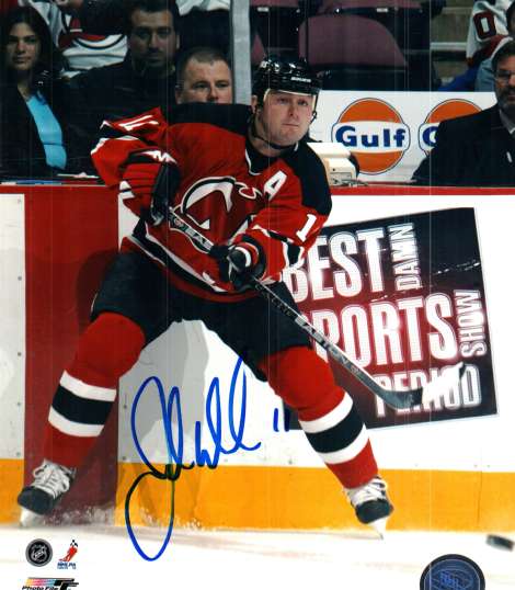 Autographed JOHN MADDEN Photo - New Jersey Devils