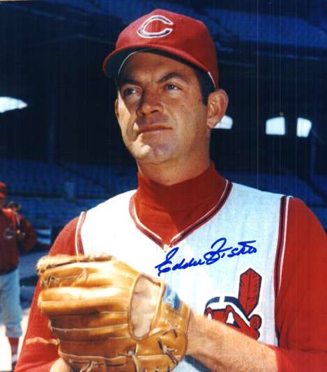 AUTOGRAPHED EDDIE FISHER photo  Cleveland Indians