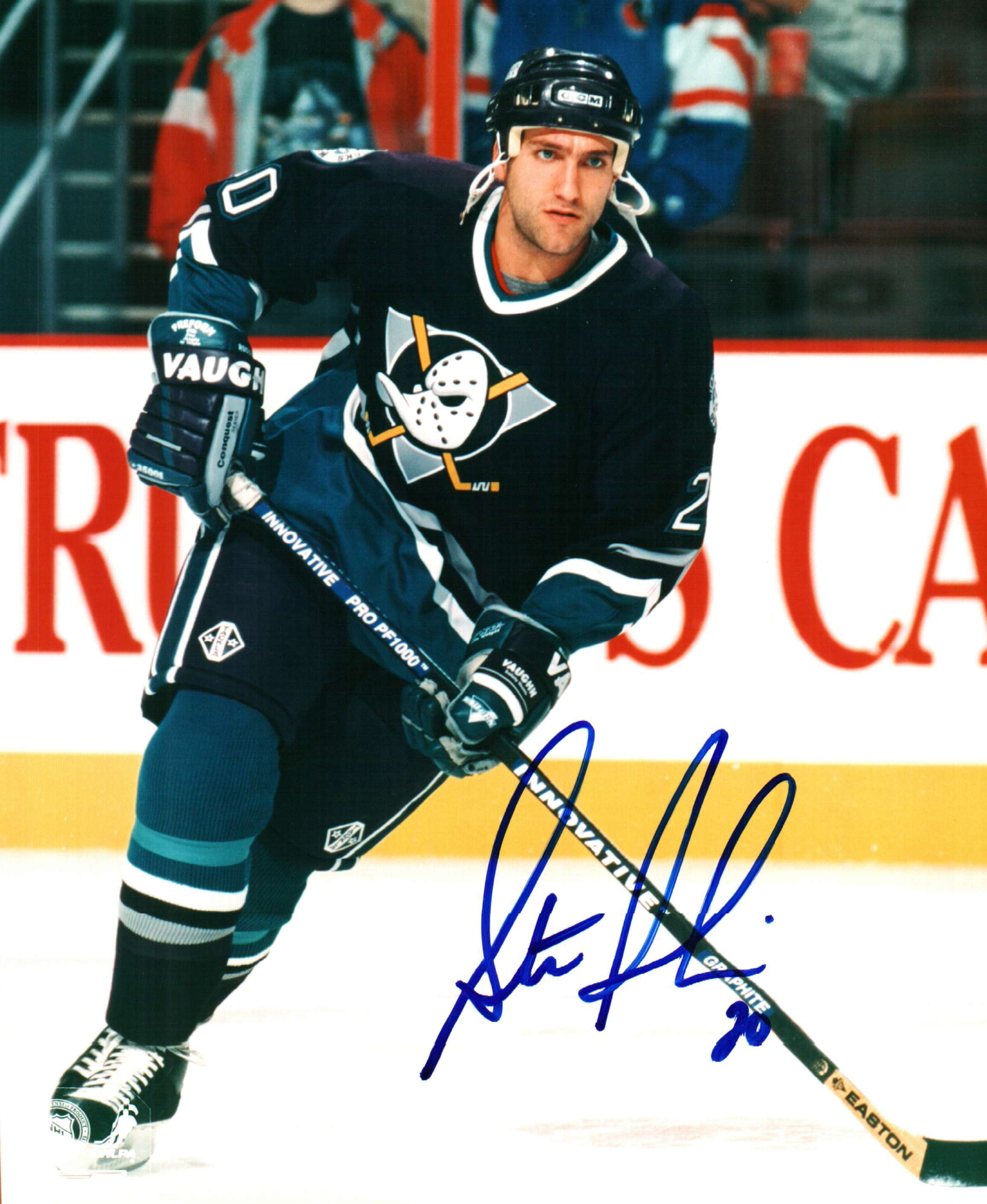 Autographed STEVE RUCCHIN 8X10 Anaheim Ducks Photo