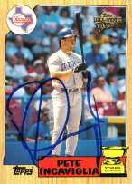 PETE INCAVIGLIA Autographed 2004 Topps Fan Favorites Card