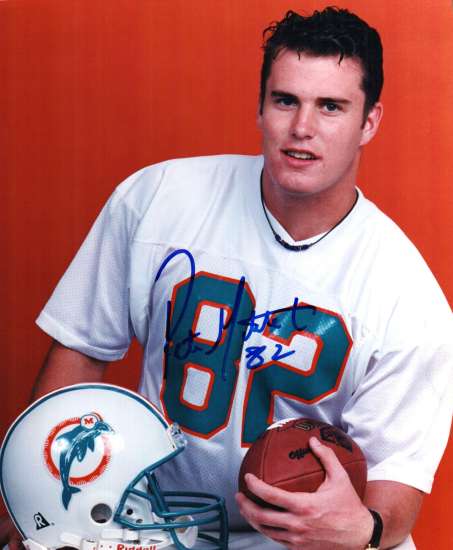 Autographed PETE MITCHELL  Miami Dolphins  photo