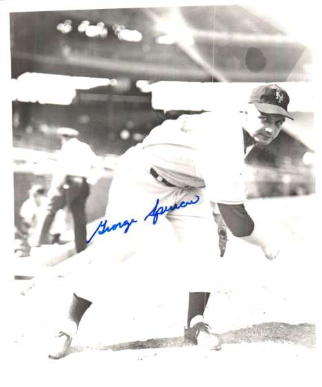 AUTOGRAPHED  GEORGE SPENCER  New York Giants Photo