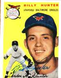 Autographed BILLY HUNTER 1954 Topps Archive card