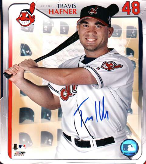 AUTOGRAPHED TRAVIS HAFNER 8x10 Cleveland Indians Photo