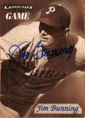 Autographed JIM BUNNING 1998 Fleer Legends of the Game Card