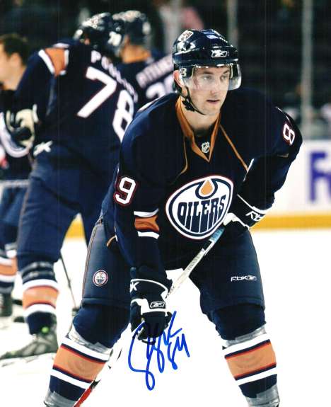Autographed SAM GAGNER EDMONTON OILERS Photo