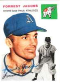 Autographed  FORREST JACOBS 1954 Topps Archive card