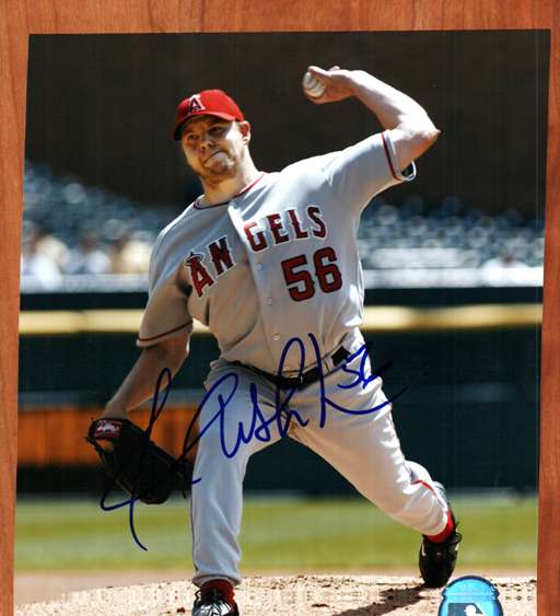 AUTOGRAPHED  photo JARROD WASHBURN Angels