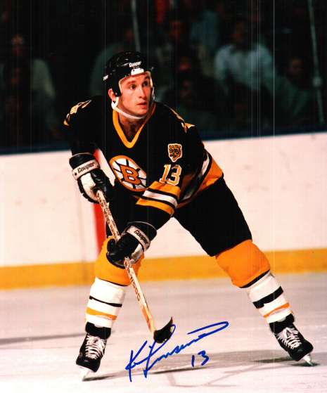 Autographed KEN LINSEMAN 8x10 Boston Bruins  Photo