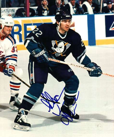 Autographed SHAUN VAN ALLEN Anaheim Ducks Photo