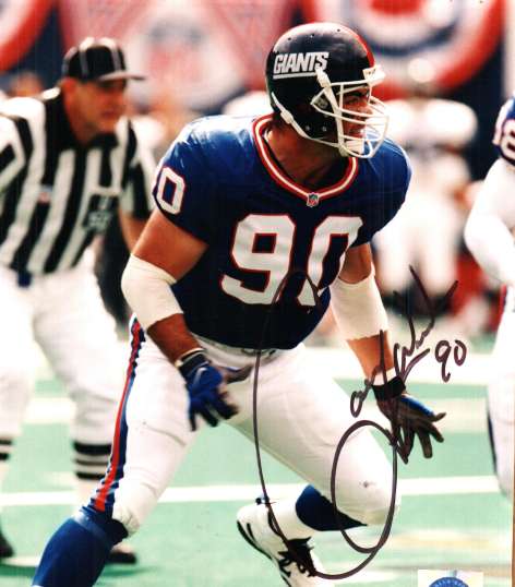 Autographed COREY WIDMAR New York Giants photo