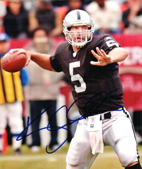 Autographed  KERRY COLLINS Oakland Raiders photo