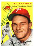Autographed TED KAZANSKI 1954 Topps Archive card