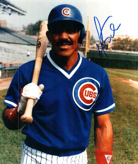 AUTOGRAPHED LUIS SALAZAR Chicago Cubs Photo