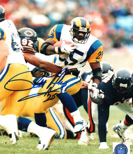 AUTOGRAPHED ROBERT HOLCOMBE photo St Louis Rams