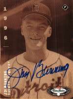 Autographed JIM BUNNING 1996 Fleer Box Score Card