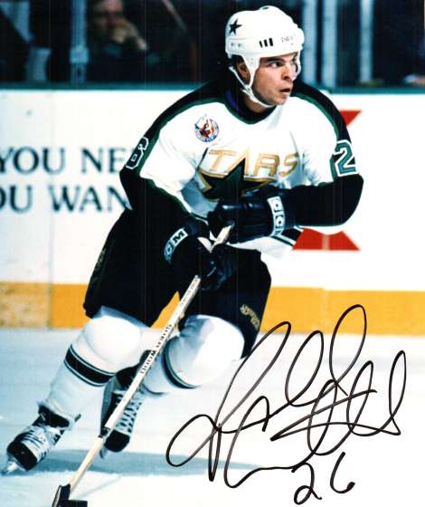 Autographed RUSS COURTNALL 8X10 Dallas Stars  Photo
