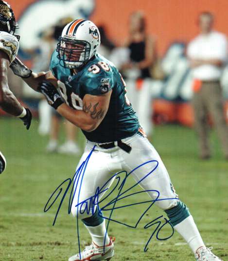 Autographed MARK ROTH  Miami Dolphins  photo