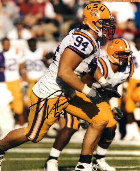 Autographed CHASE PITTMAN LSU Tigers Photos