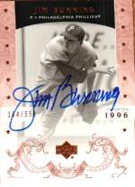 Autographed JIM BUNNING 2005 Upper Deck HOF Baseball Card