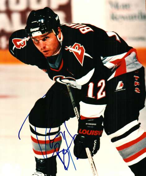 Autographed RANDY BURRIDGE Buffalo Sabres Photo